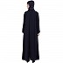 Front open abaya with hand work- Navy Blue